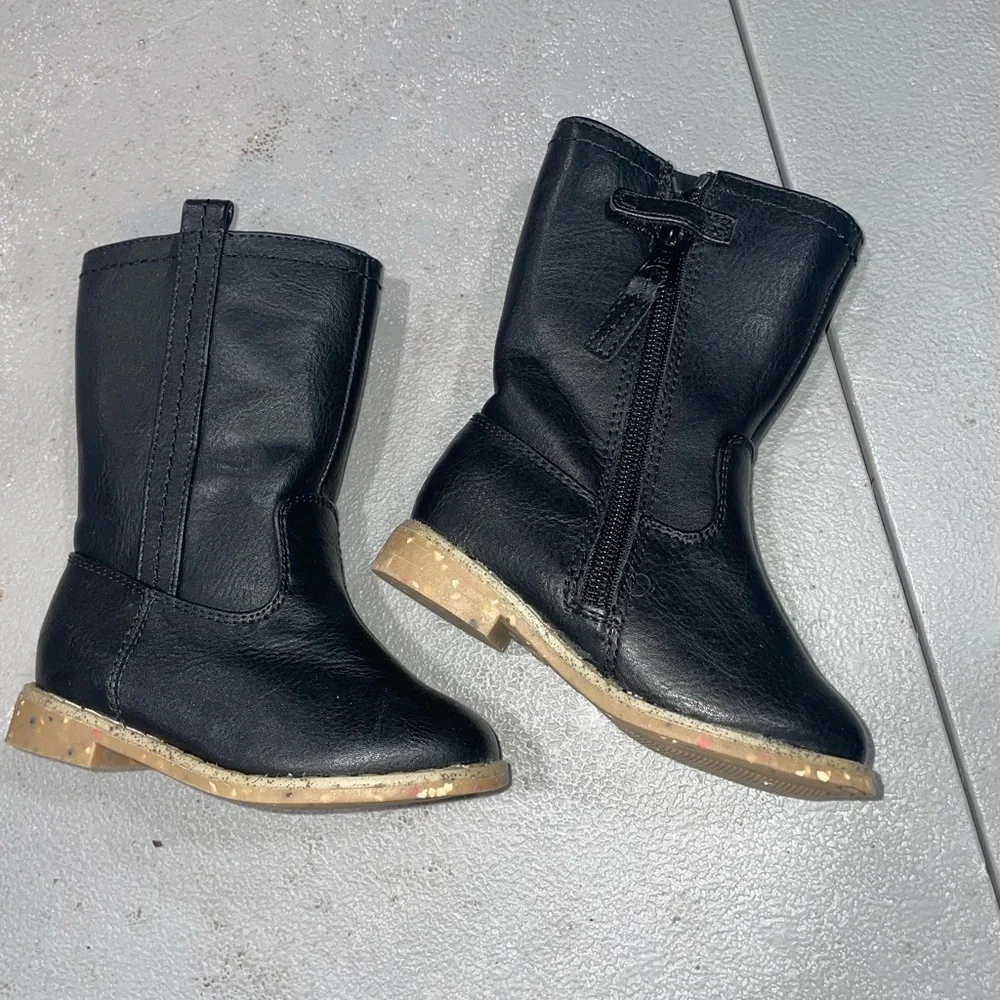 Target Black Boots with Silver Accents